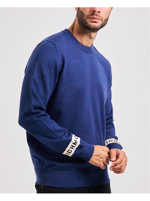 Maglione uomo Richmond X con bande sulle maniche RICHMOND X | UMA25035MABLUE MEDIEVAL